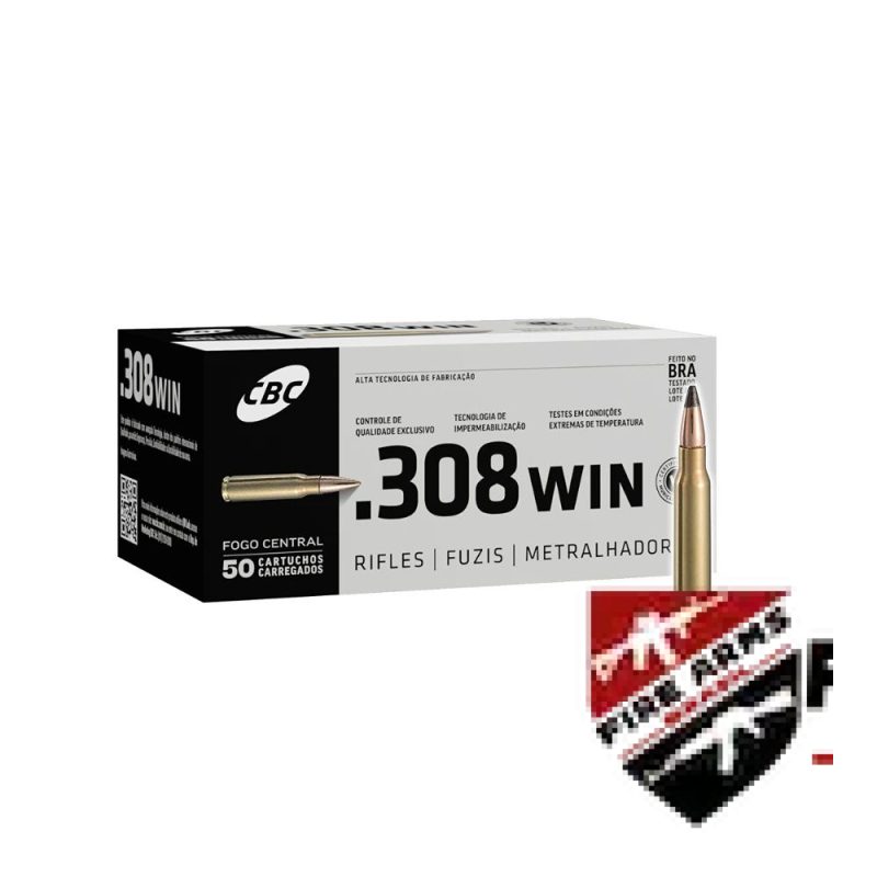 Munição CBC .308 Winchester EXPT 150gr – 50 un