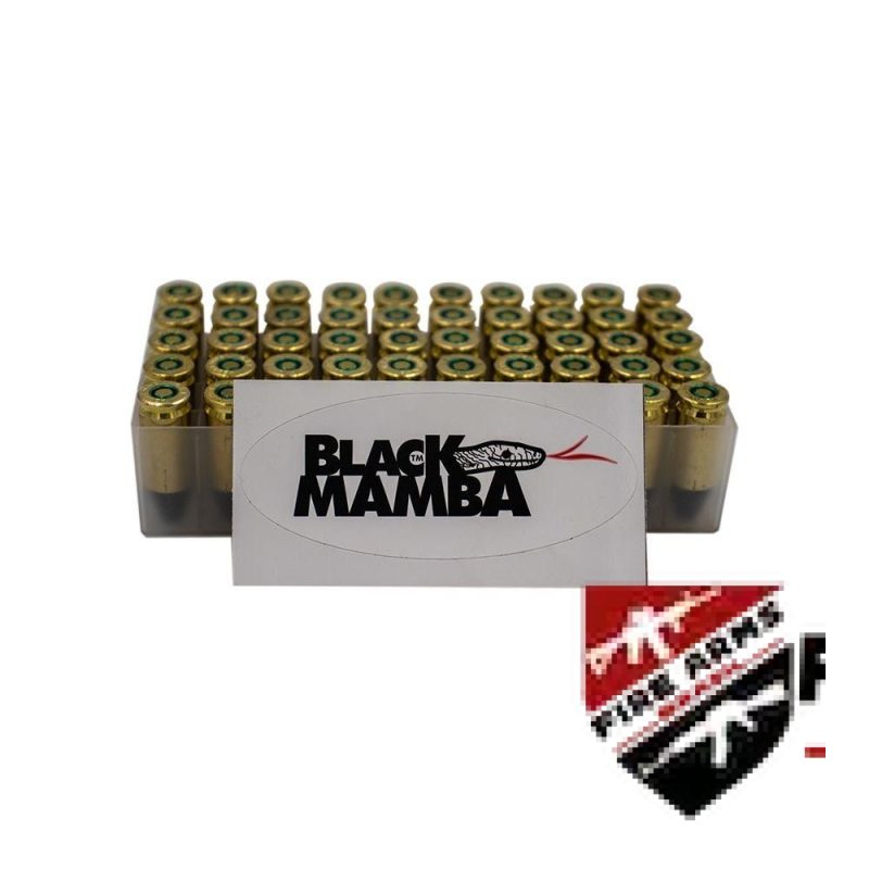 Munição Fiocchi Cal 9mm FMJTC Black Mamba 100GR CX 50